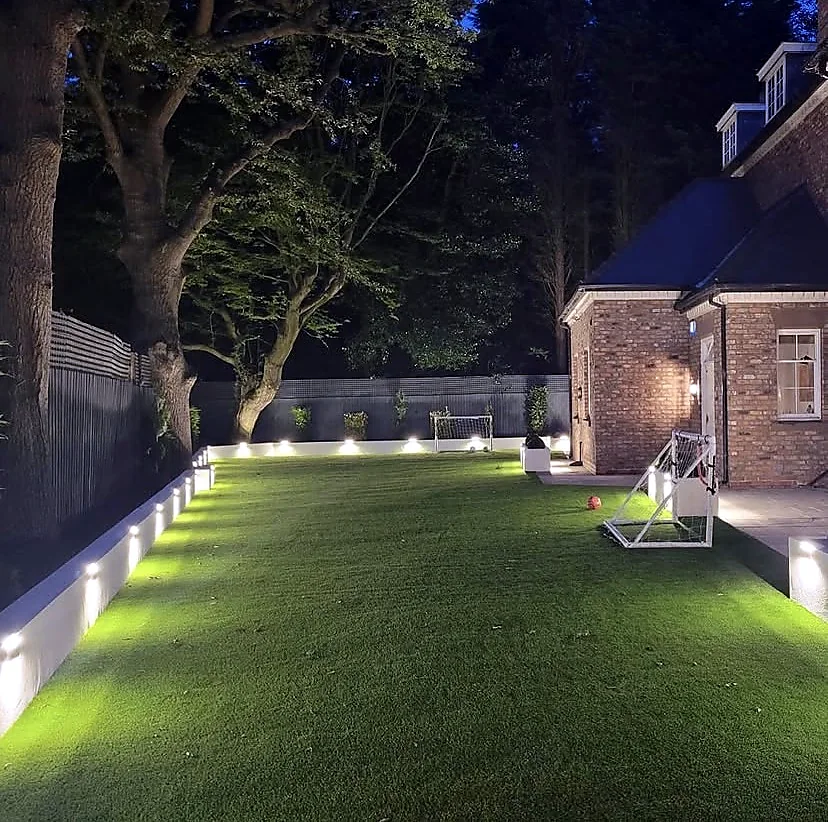 Illuminated landscaped garden completed by Echo Electrical