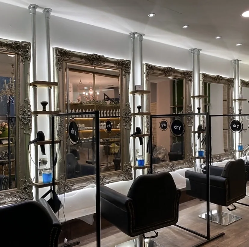 Commercial salon lighting installation